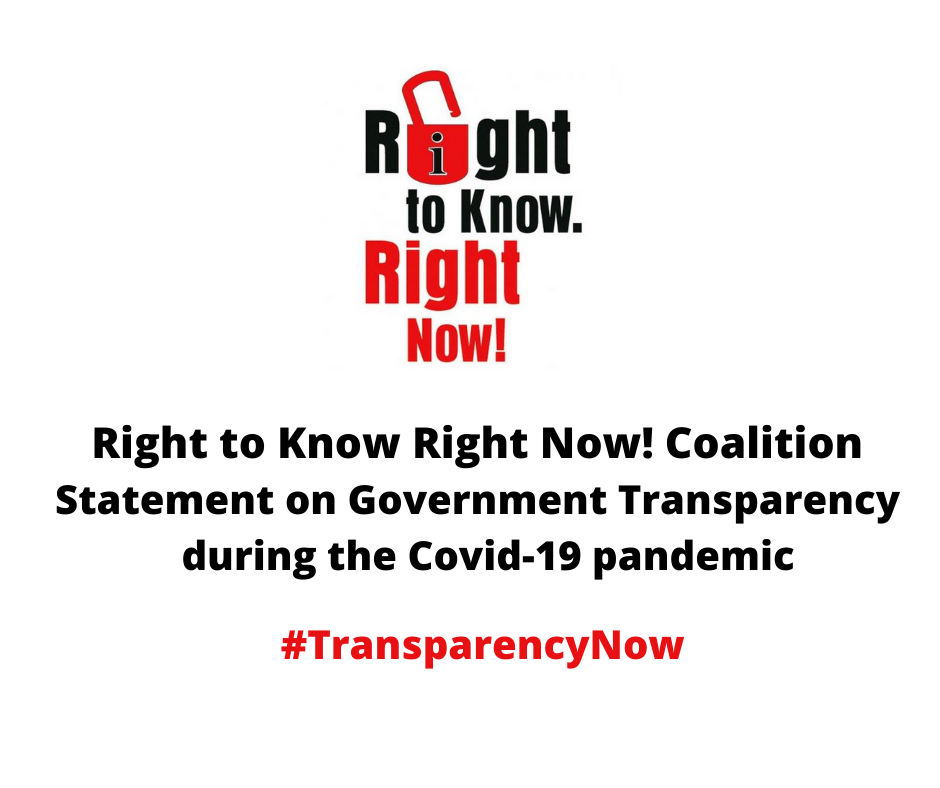 R2krn statement on government transparency during the covid-19 pandemic