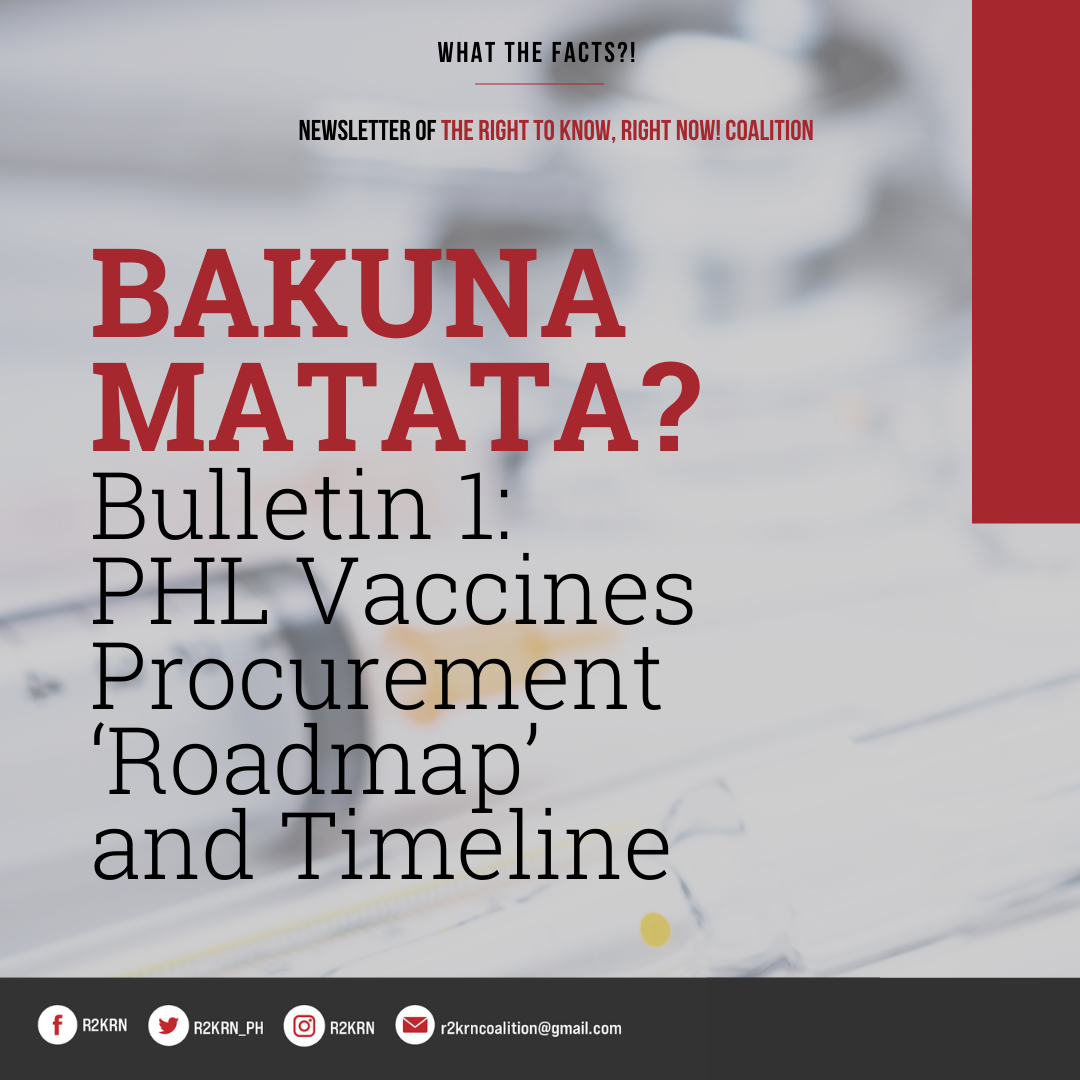 PHL Vaccines ‘Roadmap’ Strategy