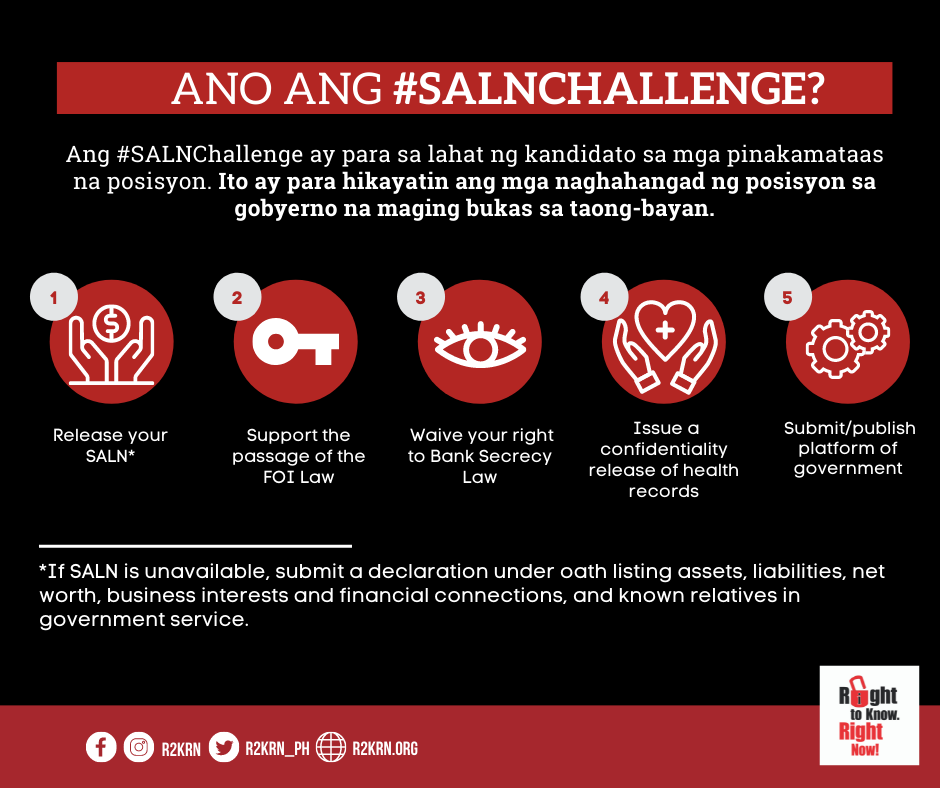 Transparency advocates to candidates unwilling to release SALN: Can we trust you?￼