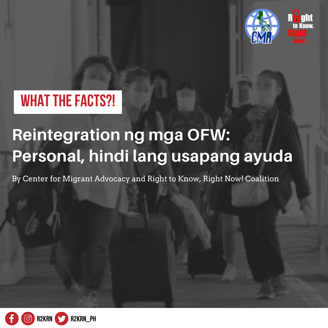 Reintegration ng mga OFW: Personal, Hindi Lang Usapang Ayuda