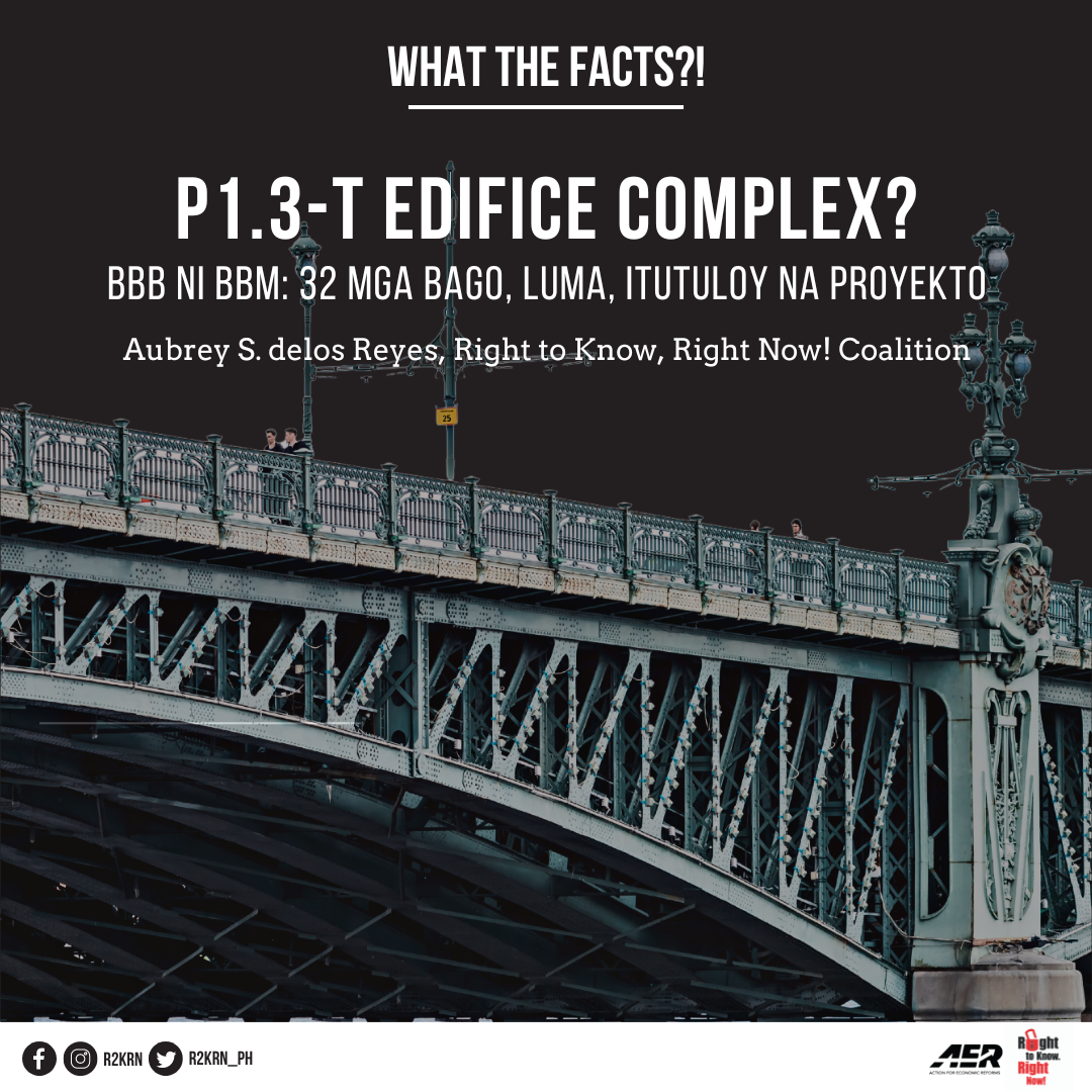 BBB ni BBM: 32 mga bago, luma, itutuloy na proyekto