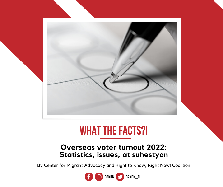 Overseas Voter Turnout 2022: Statistics, Issues, at Suhestyon