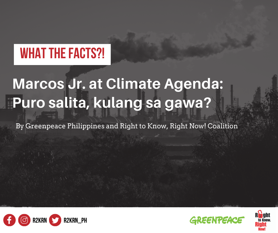 Marcos Jr. at Climate Agenda: Puro salita, kulang sa gawa?