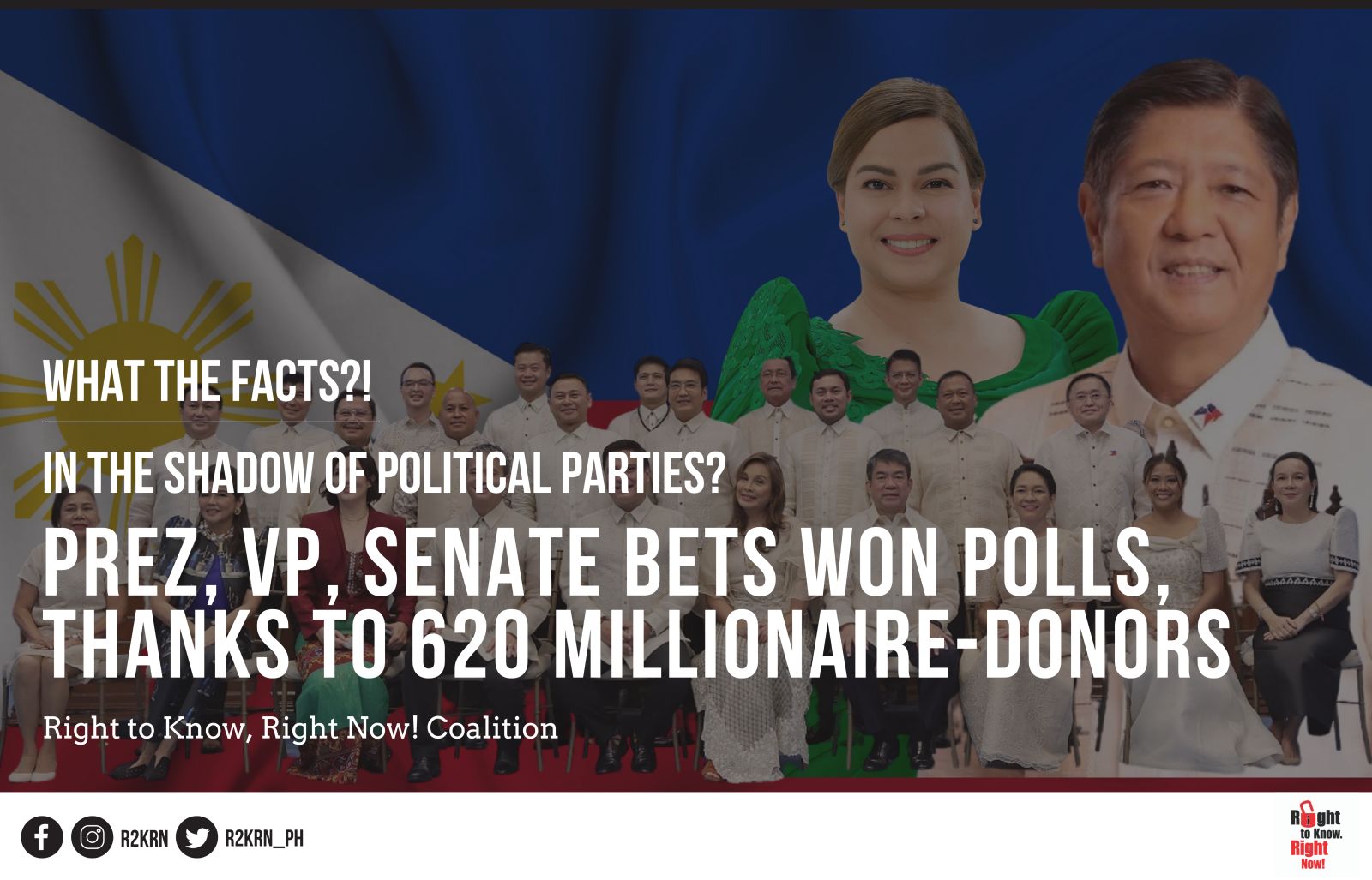 Prez, VP, Senate bets won polls, thanks to 620 millionaire-donors
