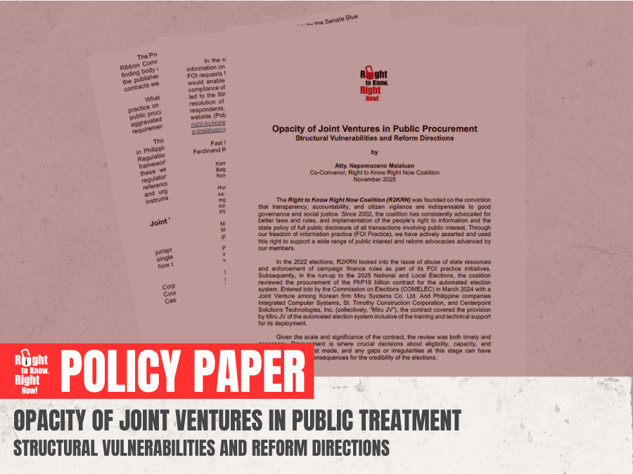 Opacity of Joint Ventures in Public ProcurementStructural Vulnerabilities and Reform Directions