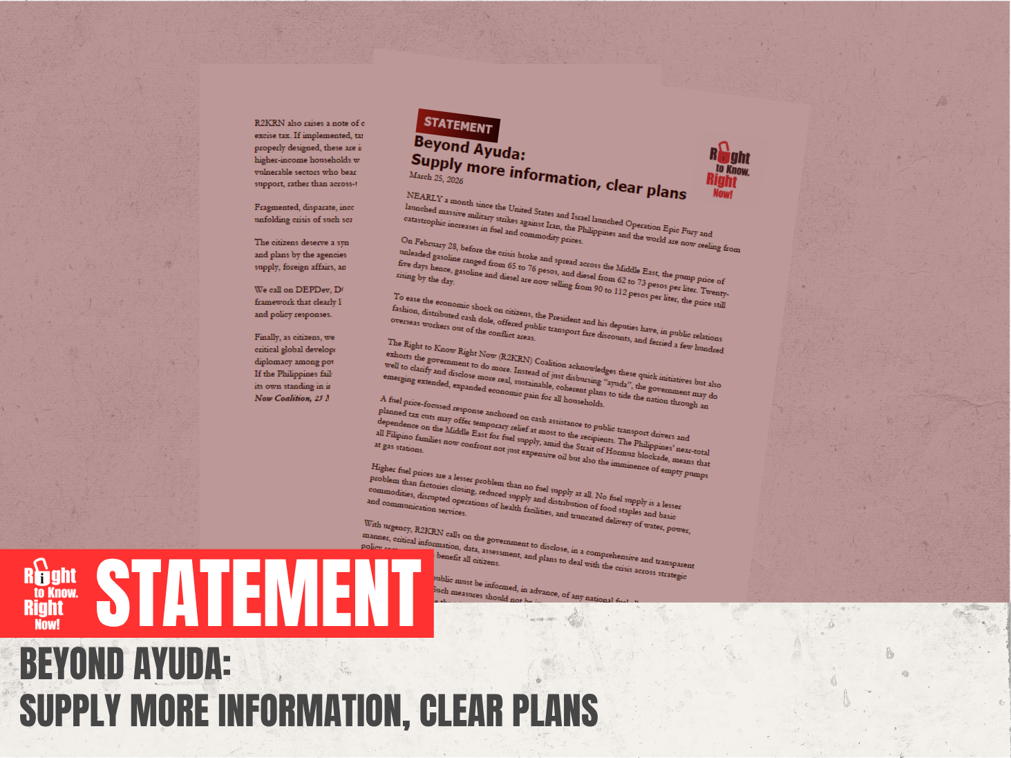 Beyond Ayuda:Supply more information, clear plans